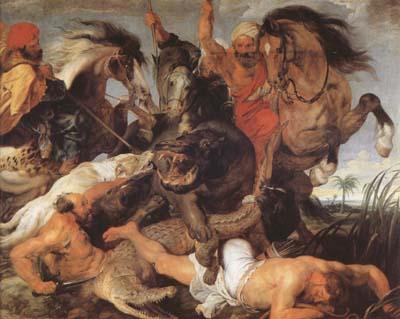 Peter Paul Rubens Hippopotamus and Crocodile Hunt (mk080 France oil painting art